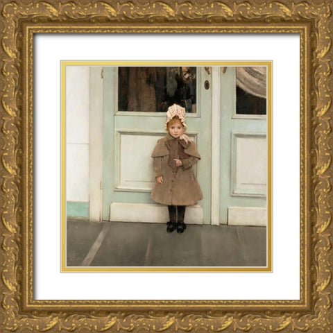 Jeanne Kefer Gold Ornate Wood Framed Art Print with Double Matting by Khnopff, Fernand