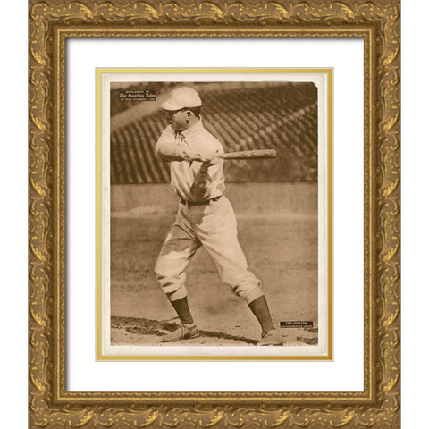 Tris Speaker, Boston American League, 1880 Gold Ornate Wood Framed Art Print with Double Matting by Leopold Morse Goulston Baseball Collection,