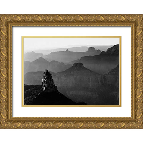 Grand Canyon National Park, Arizona - National Parks and Monuments, 1941 Gold Ornate Wood Framed Art Print with Double Matting by Adams, Ansel