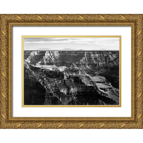 Grand Canyon National Park - National Parks and Monuments, Arizona, 1940 Gold Ornate Wood Framed Art Print with Double Matting by Adams, Ansel