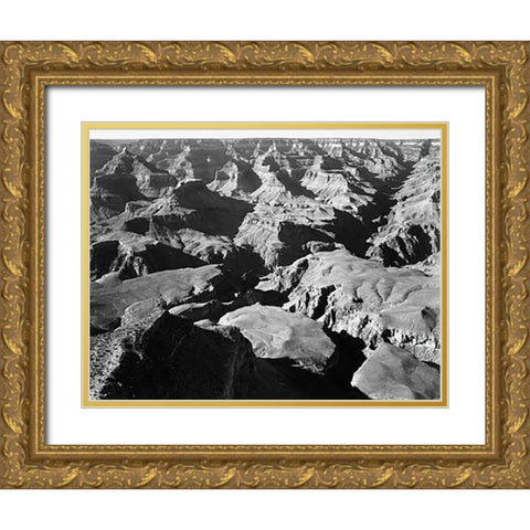 Grand Canyon National Park, Arizona - National Parks and Monuments, 1940 Gold Ornate Wood Framed Art Print with Double Matting by Adams, Ansel