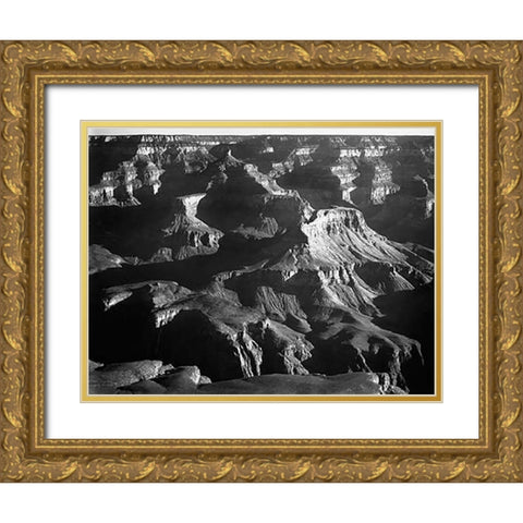 Grand Canyon National Park, Arizona, 1941 Gold Ornate Wood Framed Art Print with Double Matting by Adams, Ansel