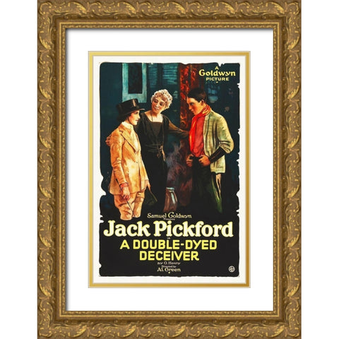 A Double-Dyed Deceiver, 1920 Gold Ornate Wood Framed Art Print with Double Matting by Hollywood Photo Archive