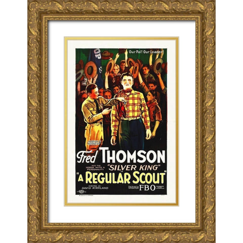 A Regular Scout, 1926 Gold Ornate Wood Framed Art Print with Double Matting by Hollywood Photo Archive