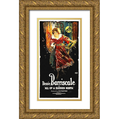 All of a Sudden Norma, 1919 Gold Ornate Wood Framed Art Print with Double Matting by Hollywood Photo Archive
