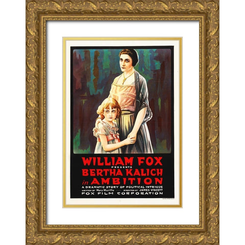 Ambition, 1916 Gold Ornate Wood Framed Art Print with Double Matting by Hollywood Photo Archive