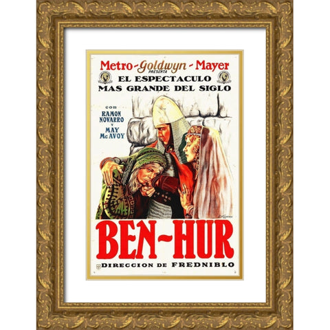 Ben Hur, 1925 Gold Ornate Wood Framed Art Print with Double Matting by Hollywood Photo Archive
