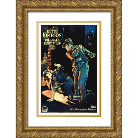 Betty Compson, The Green Temptation, 1922 Gold Ornate Wood Framed Art Print with Double Matting by Hollywood Photo Archive