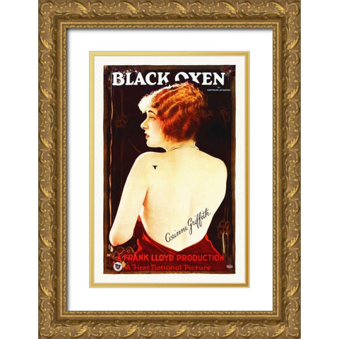 Black Oxen, 1924 Gold Ornate Wood Framed Art Print with Double Matting by Hollywood Photo Archive