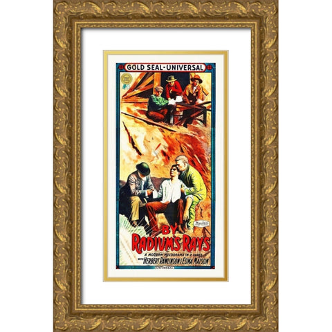 By Radiums Rays, 1914 Gold Ornate Wood Framed Art Print with Double Matting by Hollywood Photo Archive