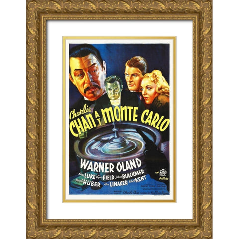 Charlie Chan at Monte Carlo, 1937 Gold Ornate Wood Framed Art Print with Double Matting by Hollywood Photo Archive