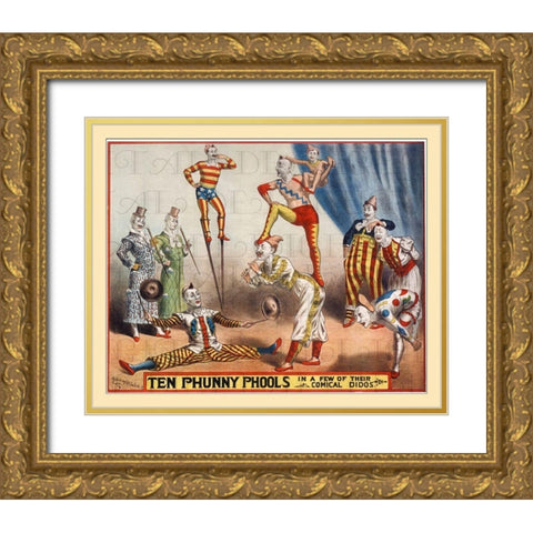 Ten Phunny Fools Gold Ornate Wood Framed Art Print with Double Matting by Hollywood Photo Archive