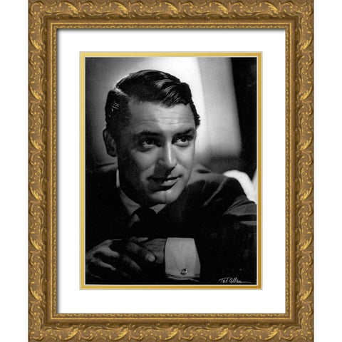 Cary Grant Gold Ornate Wood Framed Art Print with Double Matting by Hollywood Photo Archive