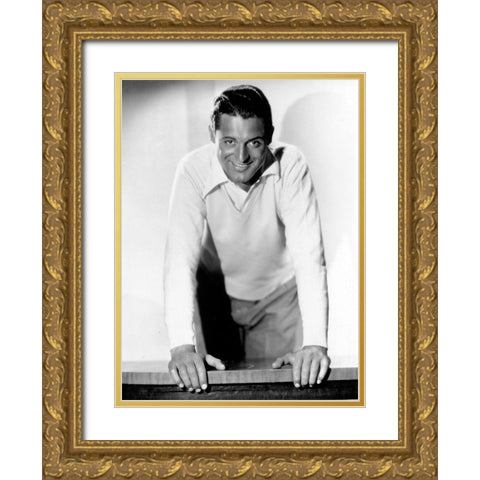 Cary Grant Gold Ornate Wood Framed Art Print with Double Matting by Hollywood Photo Archive