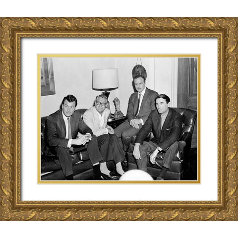 Cary Grant Gold Ornate Wood Framed Art Print with Double Matting by Hollywood Photo Archive