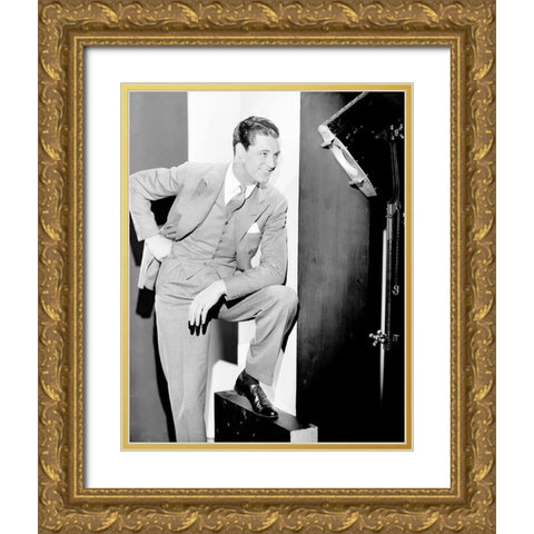 Cary Grant Gold Ornate Wood Framed Art Print with Double Matting by Hollywood Photo Archive
