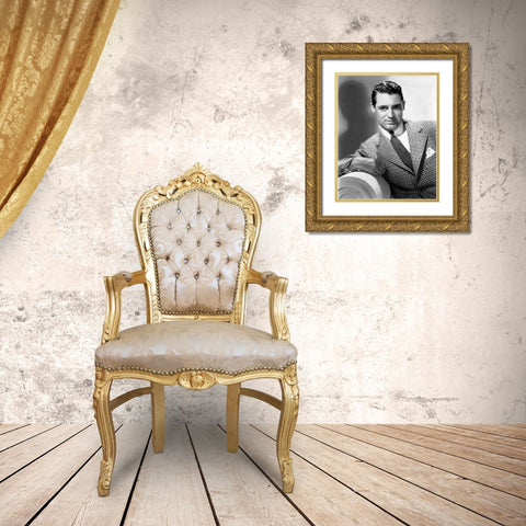 Cary Grant Gold Ornate Wood Framed Art Print with Double Matting by Hollywood Photo Archive