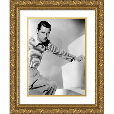 Cary Grant Gold Ornate Wood Framed Art Print with Double Matting by Hollywood Photo Archive