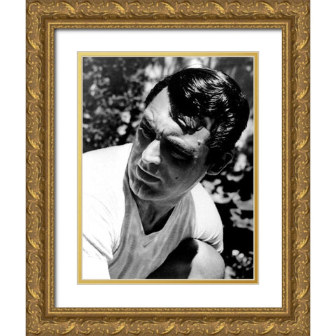 Cary Grant Gold Ornate Wood Framed Art Print with Double Matting by Hollywood Photo Archive