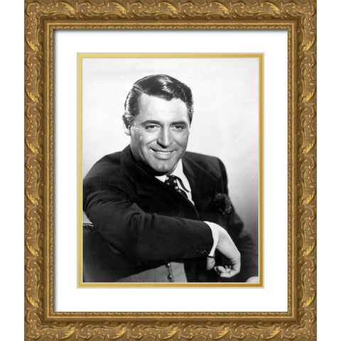 Cary Grant Gold Ornate Wood Framed Art Print with Double Matting by Hollywood Photo Archive