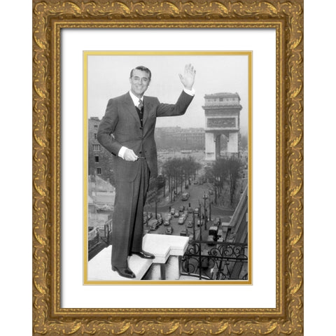 Cary Grant Gold Ornate Wood Framed Art Print with Double Matting by Hollywood Photo Archive