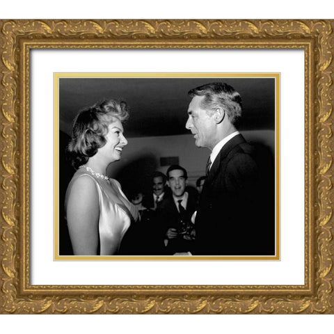 Cary Grant Gold Ornate Wood Framed Art Print with Double Matting by Hollywood Photo Archive