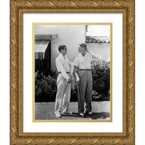 Cary Grant Gold Ornate Wood Framed Art Print with Double Matting by Hollywood Photo Archive