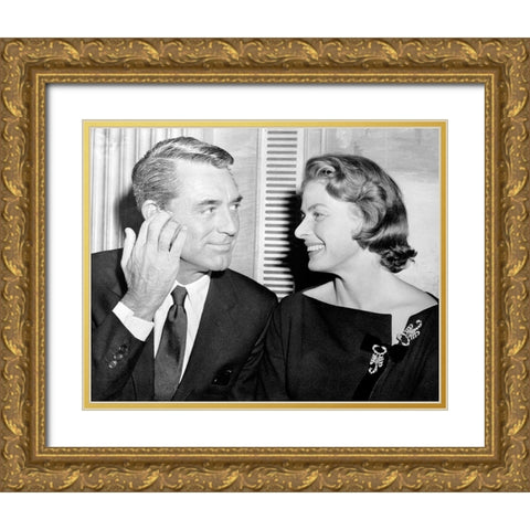 Cary Grant Gold Ornate Wood Framed Art Print with Double Matting by Hollywood Photo Archive