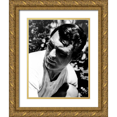 Cary Grant Gold Ornate Wood Framed Art Print with Double Matting by Hollywood Photo Archive