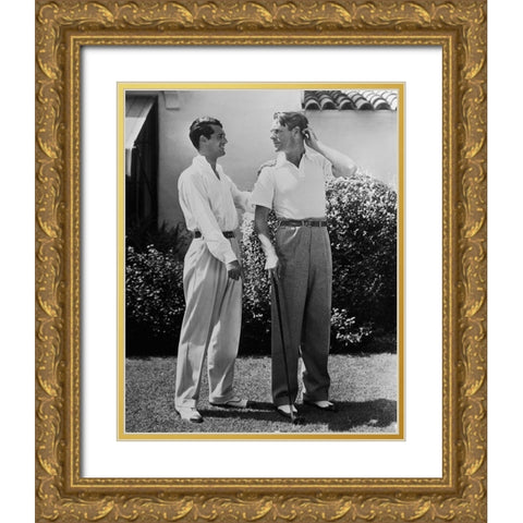 Cary Grant Gold Ornate Wood Framed Art Print with Double Matting by Hollywood Photo Archive
