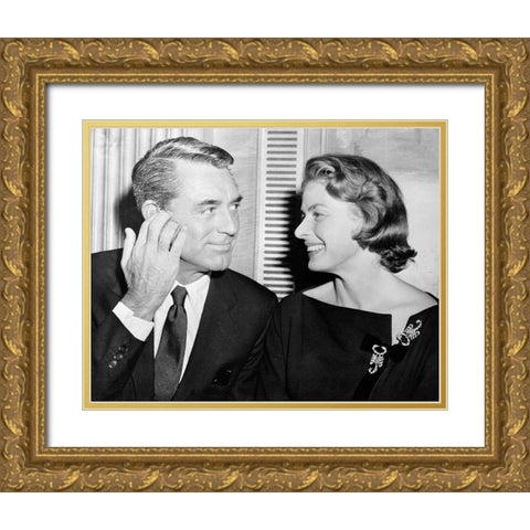 Cary Grant Gold Ornate Wood Framed Art Print with Double Matting by Hollywood Photo Archive
