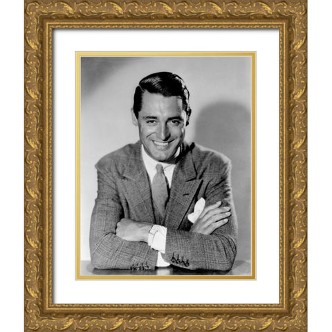 Cary Grant Gold Ornate Wood Framed Art Print with Double Matting by Hollywood Photo Archive