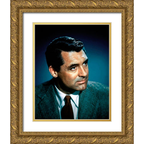 Cary Grant Gold Ornate Wood Framed Art Print with Double Matting by Hollywood Photo Archive