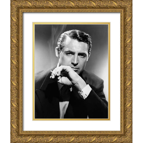 Cary Grant Gold Ornate Wood Framed Art Print with Double Matting by Hollywood Photo Archive