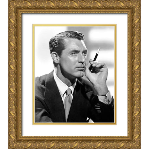 Cary Grant Gold Ornate Wood Framed Art Print with Double Matting by Hollywood Photo Archive