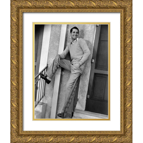 Cary Grant Gold Ornate Wood Framed Art Print with Double Matting by Hollywood Photo Archive