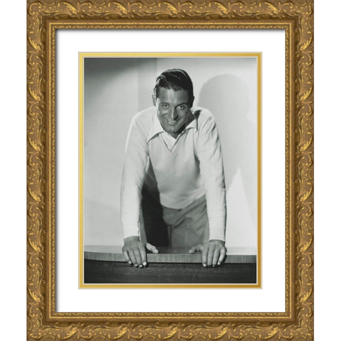 Cary Grant Gold Ornate Wood Framed Art Print with Double Matting by Hollywood Photo Archive