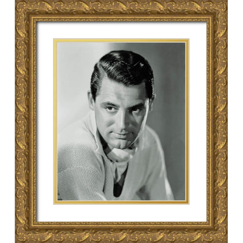 Cary Grant Gold Ornate Wood Framed Art Print with Double Matting by Hollywood Photo Archive