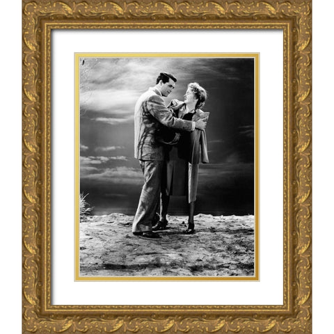 Cary Grant - Suspicion Gold Ornate Wood Framed Art Print with Double Matting by Hollywood Photo Archive