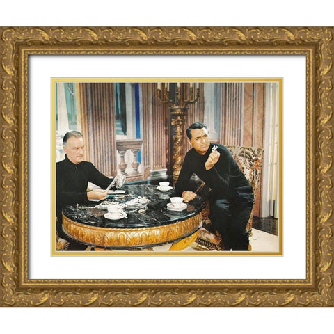 Cary Grant - To Catch A Thief Gold Ornate Wood Framed Art Print with Double Matting by Hollywood Photo Archive