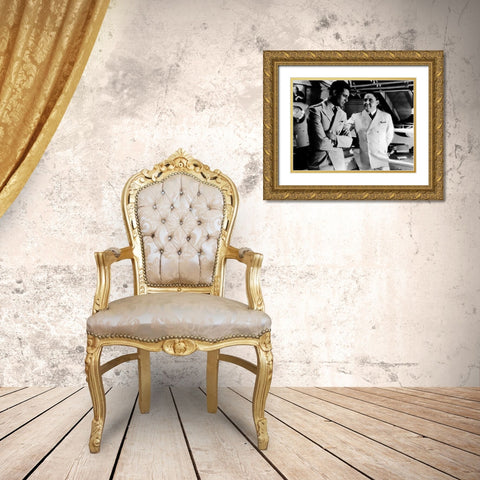 Cary Grant with Charles Laughton - The Devil and Deep Gold Ornate Wood Framed Art Print with Double Matting by Hollywood Photo Archive