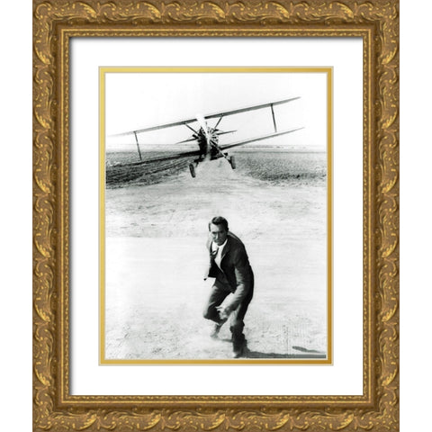 Cary Grant - North by Northwest Gold Ornate Wood Framed Art Print with Double Matting by Hollywood Photo Archive