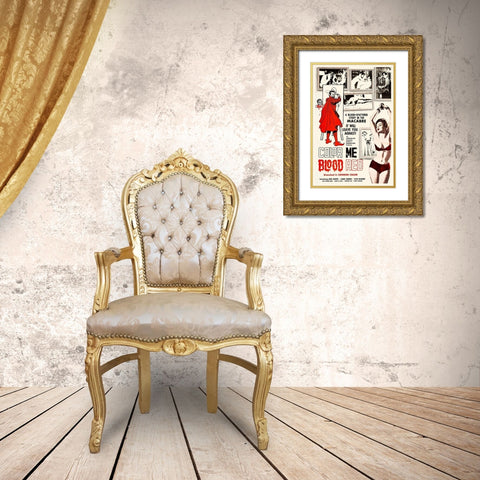 Color Me Blood Read Gold Ornate Wood Framed Art Print with Double Matting by Hollywood Photo Archive