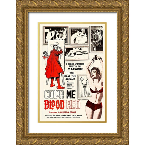 Color Me Blood Read Gold Ornate Wood Framed Art Print with Double Matting by Hollywood Photo Archive