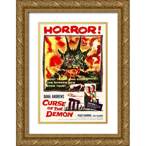 Curse of the Demon Gold Ornate Wood Framed Art Print with Double Matting by Hollywood Photo Archive