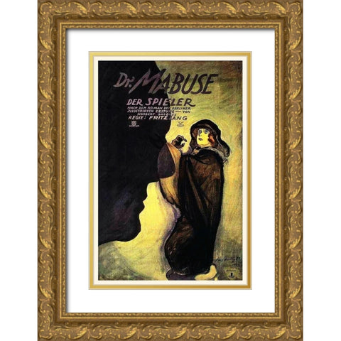 Doctor Mabuse Gold Ornate Wood Framed Art Print with Double Matting by Hollywood Photo Archive