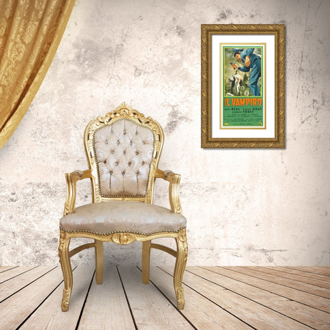 Italian - The Vampire Gold Ornate Wood Framed Art Print with Double Matting by Hollywood Photo Archive