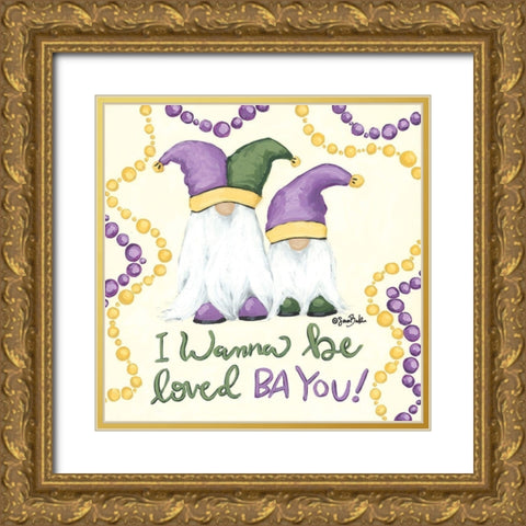 Loved Ba You Gold Ornate Wood Framed Art Print with Double Matting by Baker, Sara