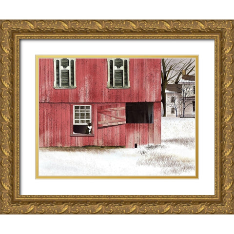The Mouser Gold Ornate Wood Framed Art Print with Double Matting by Jacobs, Billy