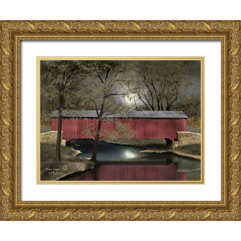 Warm Summers Eve Gold Ornate Wood Framed Art Print with Double Matting by Jacobs, Billy